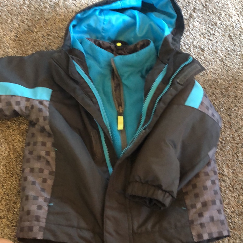 Cherokee boys winter coat size 3 two jackets in one